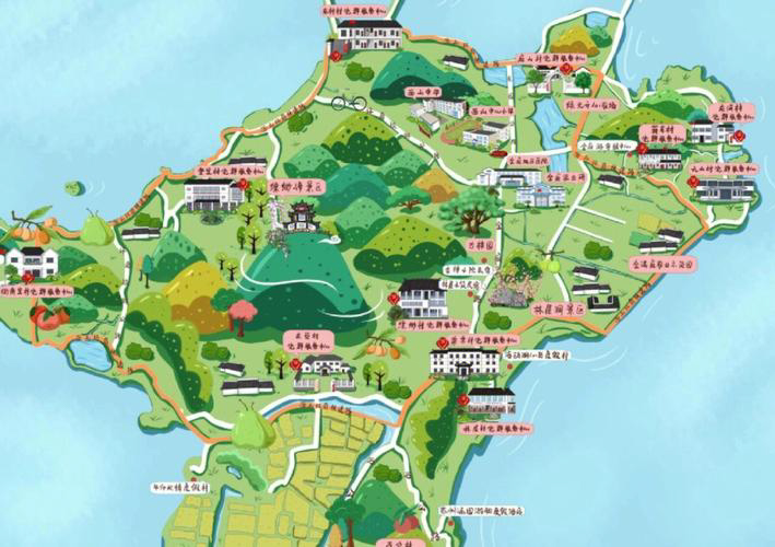 应县手绘地图旅游的独特视角